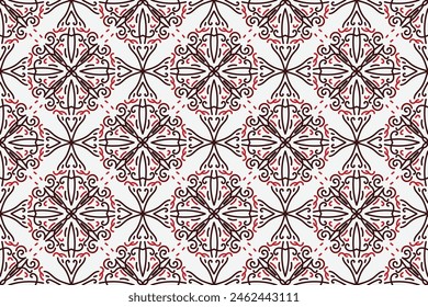 vintage seamless pattern with red and white color