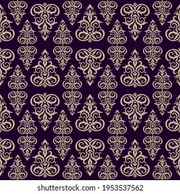 Vintage seamless pattern. Retro vector stock illustration. EPS 10