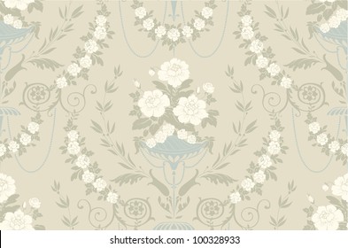 Vintage seamless pattern for retro wallpapers - Shutterstock ID 100328933