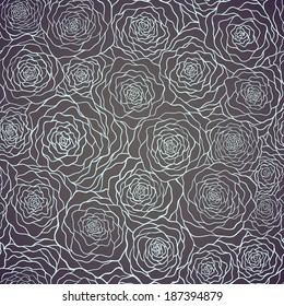 Vintage seamless pattern with roses