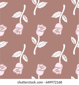 Vintage Seamless pattern roses. 