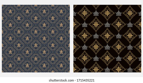 Vintage seamless pattern. Samples for textiles, fabrics and interior design.Vector graphics.