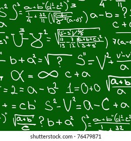 Vintage nahtlose Muster mit Schultafel- und Mathematik-Formeln