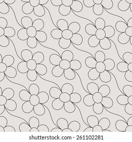 Vintage seamless pattern with scrolls and curls.