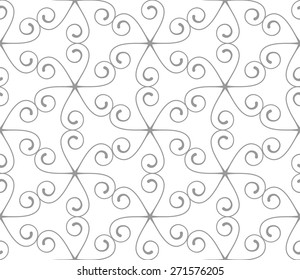 Vintage seamless pattern with scrolls and curls. 