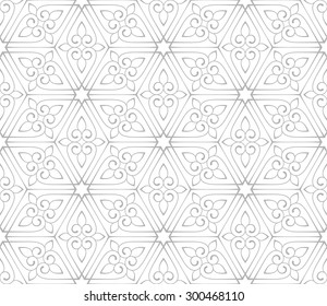 Vintage seamless pattern with scrolls and curls. 