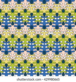Vintage seamless pattern. Vintage striped pattern. Modern style. Decorative ornament backdrop. Fabric, textile, wrapping paper, card,  wallpaper, web design. Original print.