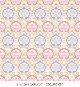 The vintage seamless pattern, the stylized pomegranate. 