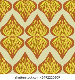 Vintage Seamless pattern with tulips flowers. Hand drawing illustration with wild floral for fashion ,fabric, and all prints on pastel background colors. Vector