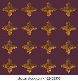 Vintage seamless pattern vector abstract background, with seamless pattern in swatch