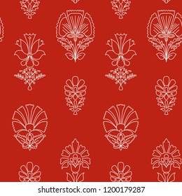Vintage seamless pattern. vector indian print. Traditional ethnic ornament. Asian motifs for fashion, interior, cover, textile, wrapping, scrapbook, background. Boho style
