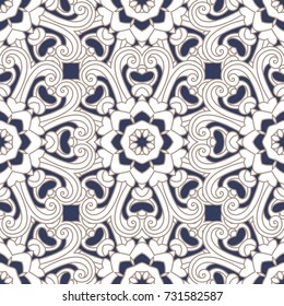 vintage seamless pattern. Vector monochrome background for textile, print, wallpapers, wrapping.
