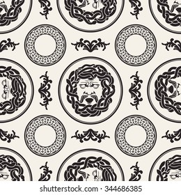 Vintage seamless pattern. Vector ornament.