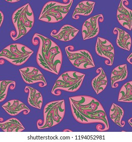 Vintage seamless pattern.  vector paisley print. Traditional ethnic ornament. Asian motifs for fashion, interior, cover, textile, wrapping, scrapbook, background. Boho style