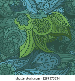 Vintage seamless pattern. vector paisley print. Traditional ethnic ornament. Asian motifs for fashion, interior, cover, textile, wrapping, scrapbook, background. Boho style