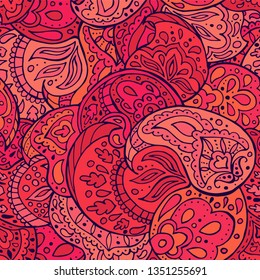 Vintage seamless pattern. vector paisley print. Traditional ethnic ornament. Asian motifs for fashion, interior, cover, textile, wrapping, scrapbook, background. Boho style