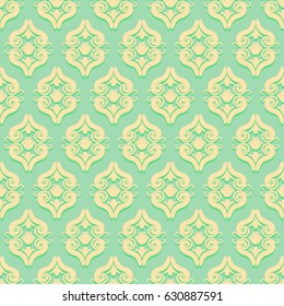 Vintage seamless pattern in Victorian style. Vector illustration.