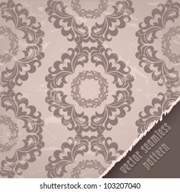 vintage seamless pattern wallpaper beige