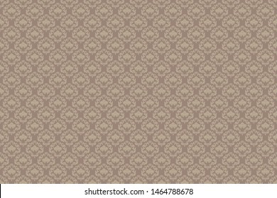 Vintage Seamless pattern. Wallpaper in damask style. Texture for print, wallpaper, home decor, textile, package design