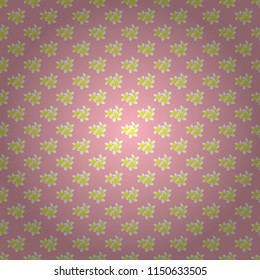 Vintage seamless pattern in white, pink and yellow colors. Hand written vector plumeria flowers, stamps, keys.