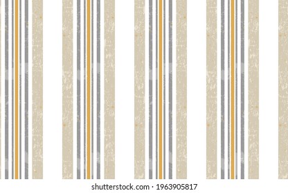 Vintage Seamless retro abstract pattern with vertical stripes. Vector pattern with textured bold stripes beige with yellow pattern.