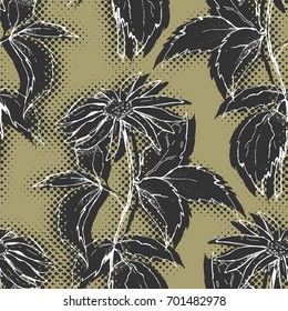 Vintage seamless texture with chamomiles. It can be used as wallpaper, desktop, printing, wrapping, fabric or background for your blog, covers and your design. 