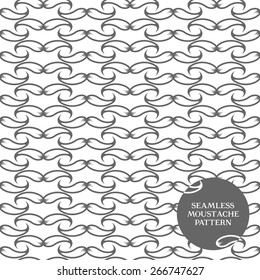 Vintage seamless texture with moustaches on aged paper. Can be used for wallpaper, pattern fills, textile, web page background, surface texture