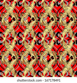 Vintage seamless texture on red background