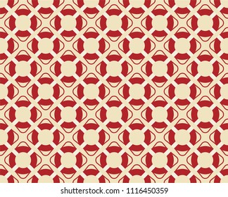 Vintage seamless texture. Sea summer theme. Red life buoy