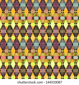 Vintage seamless texture with small geometric shapes. Retro pattern