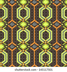 Vintage seamless texture with small geometric shapes. Retro pattern