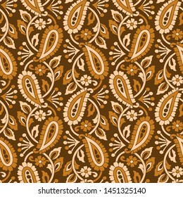 Vintage seamless vector paisley pattern