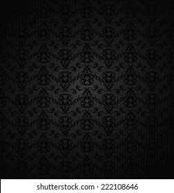 Vintage seamless wallpaper in a black. Retro design         