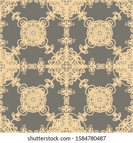 Vintage seamless wallpaper. Damask seamless pattern. 