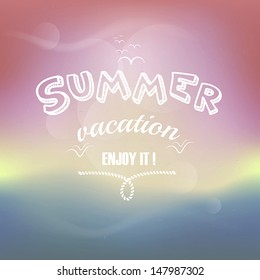 Vintage seaside poster. Vector
