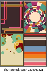 Vintage Set of Backgrounds from the 1970s
