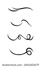 Vintage Set of calligraphic swashes swirling lines and flourishes