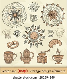 vintage set. coffee
