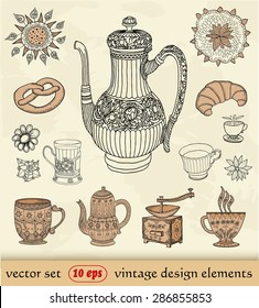vintage set. coffee