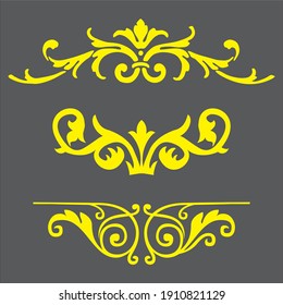 Vintage set decor elements. Decoration for logo, wedding album or restaurant menu. Elegance old hand drawing set. Ornate swirl leaves, label, curved lines and decor elements in vector.
Vintage border 