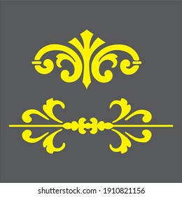 Vintage-Dekor-Elemente. Dekoration für Logo, Hochzeitsalbum oder Speisekarte. Elegantes, altes Zeichensatz. Ornate, wirbelnde Blätter, Etiketten, geschwungene Linien und Dekorelemente in Vektorgrafik.
Vintage-Grenze 