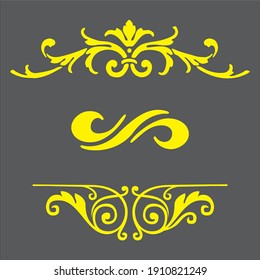 Vintage set decor elements. Decoration for logo, wedding album or restaurant menu. Elegance old hand drawing set. Ornate swirl leaves, label, curved lines and decor elements in vector.
Vintage border 