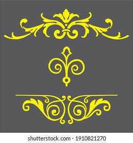 Vintage set decor elements. Decoration for logo, wedding album or restaurant menu. Elegance old hand drawing set. Ornate swirl leaves, label, curved lines and decor elements in vector.
Vintage border 