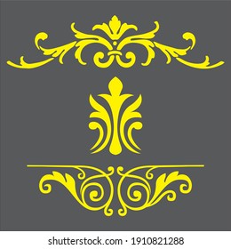 Vintage set decor elements. Decoration for logo, wedding album or restaurant menu. Elegance old hand drawing set. Ornate swirl leaves, label, curved lines and decor elements in vector.
Vintage border 