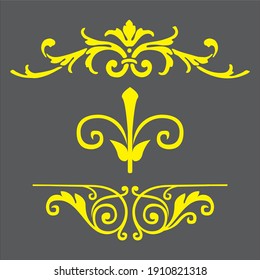 Vintage set decor elements. Decoration for logo, wedding album or restaurant menu. Elegance old hand drawing set. Ornate swirl leaves, label, curved lines and decor elements in vector.
Vintage border 