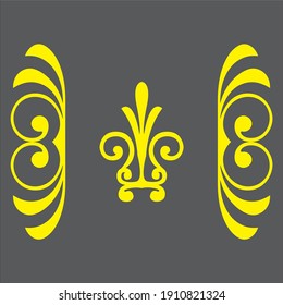 Vintage-Dekor-Elemente. Dekoration für Logo, Hochzeitsalbum oder Speisekarte. Elegantes, altes Zeichensatz. Ornate, wirbelnde Blätter, Etiketten, geschwungene Linien und Dekorelemente in Vektorgrafik.
Vintage-Grenze 