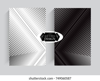 Vintage Set Of Different Geometrical Textured Brochures.