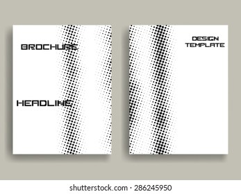 Vintage Set Of Different Grunge Textured Brochures .