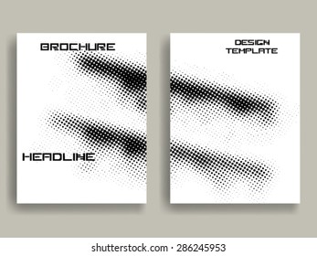 Vintage Set Of Different Grunge Textured Brochures . 