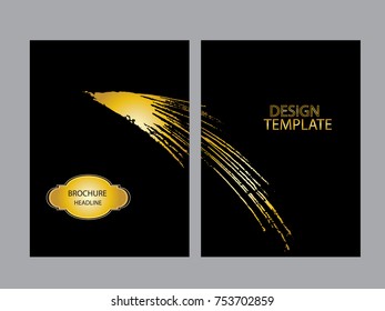 Vintage Set Of Different Grunge Textured Brochures . Black and White Patterns in Grungy Style .
